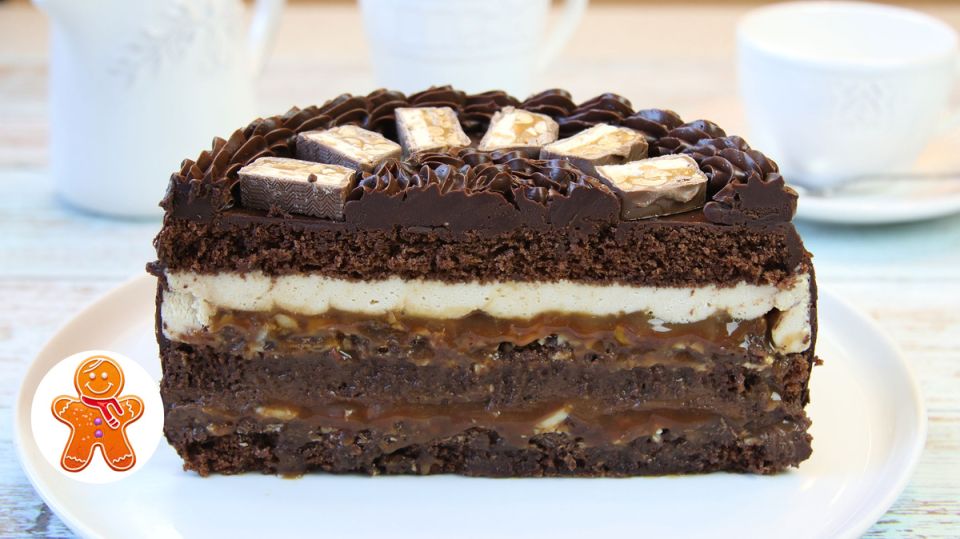 Попробуйте irresistibly вкусный торт "Сникерс"