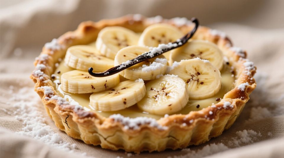 Изысканный банановый тарт с соленой карамелью