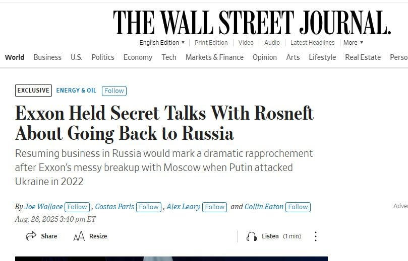    Exxon           The Wall Street Journal