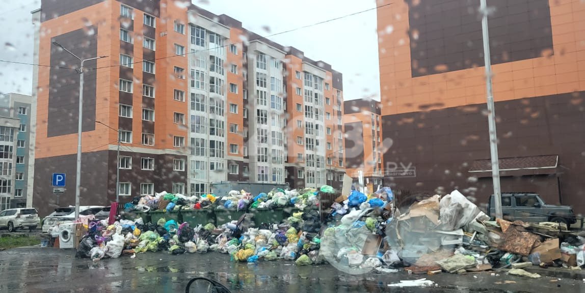Из-за любителей парковки у мусорок двор в Новотроицком начинает превращаться в свалку
