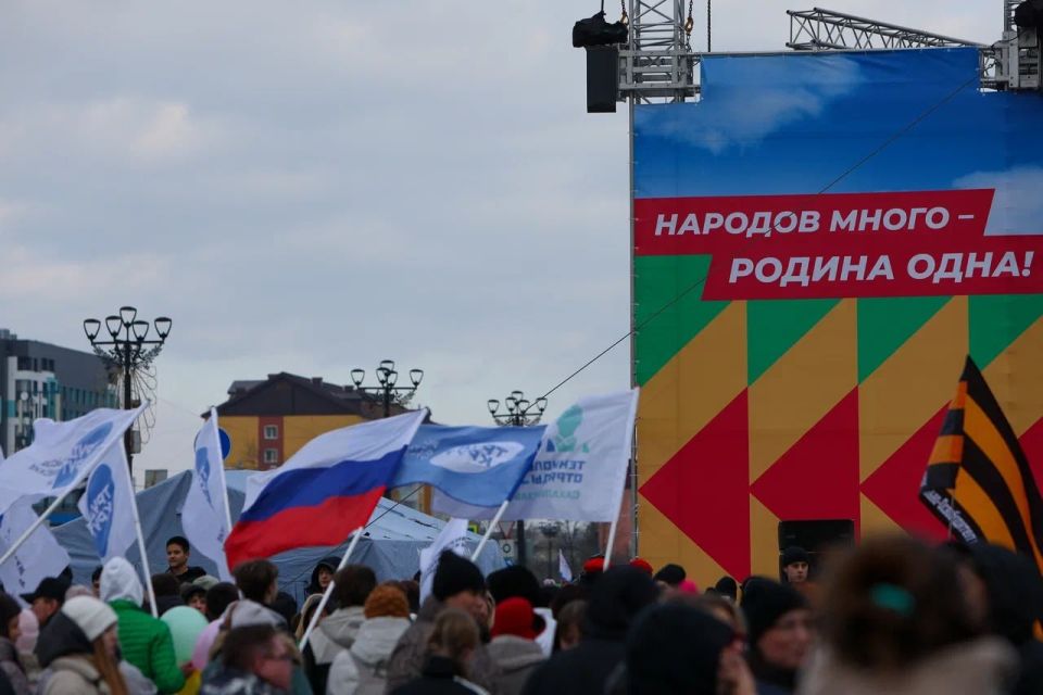 День народного единства отметили горожане – на площади исторического парка «Россия – моя история» состоялся праздничный митинг-концерт