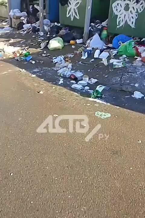 Жители Холмска вынуждены платить за переполненные мусорные баки