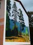 Красивый мурал Андрея Калугина — «Дорога» в Синегорске