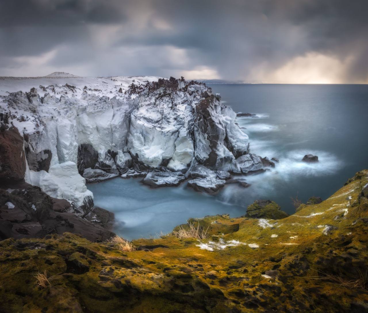 Зимние пейзажи Курильских островов