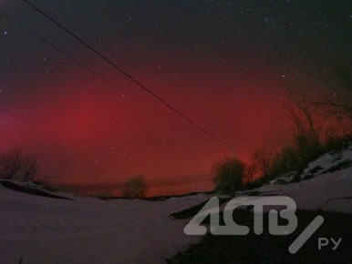 Сахалинцы запечатлели необычное явление, похожее на северное сияние