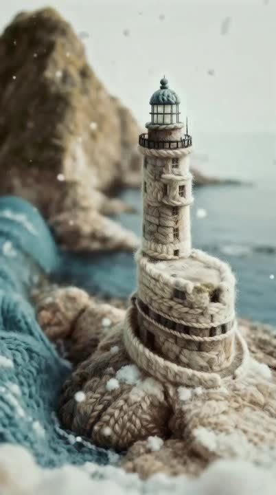 Маяк Анива «ожил» в вязаном стиле благодаря нейросети