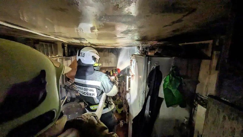 Торговый центр вспыхнул на Курилах