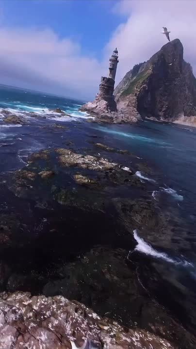 Крутые кадры с маяка Анива