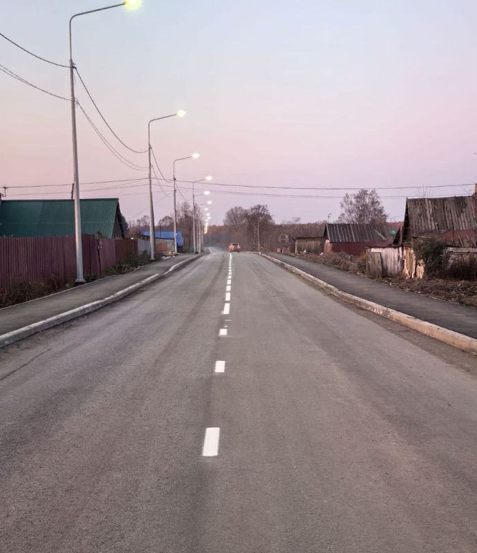 Капремонт участка автодороги Лермонтовка — Вахрушев завершили в Поронайском районе