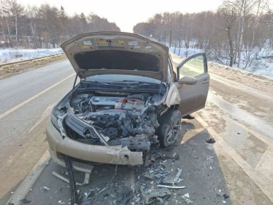 Автомобили «Лексус» и «Киа» столкнулись на дороге Южно-Сахалинск-Корсаков