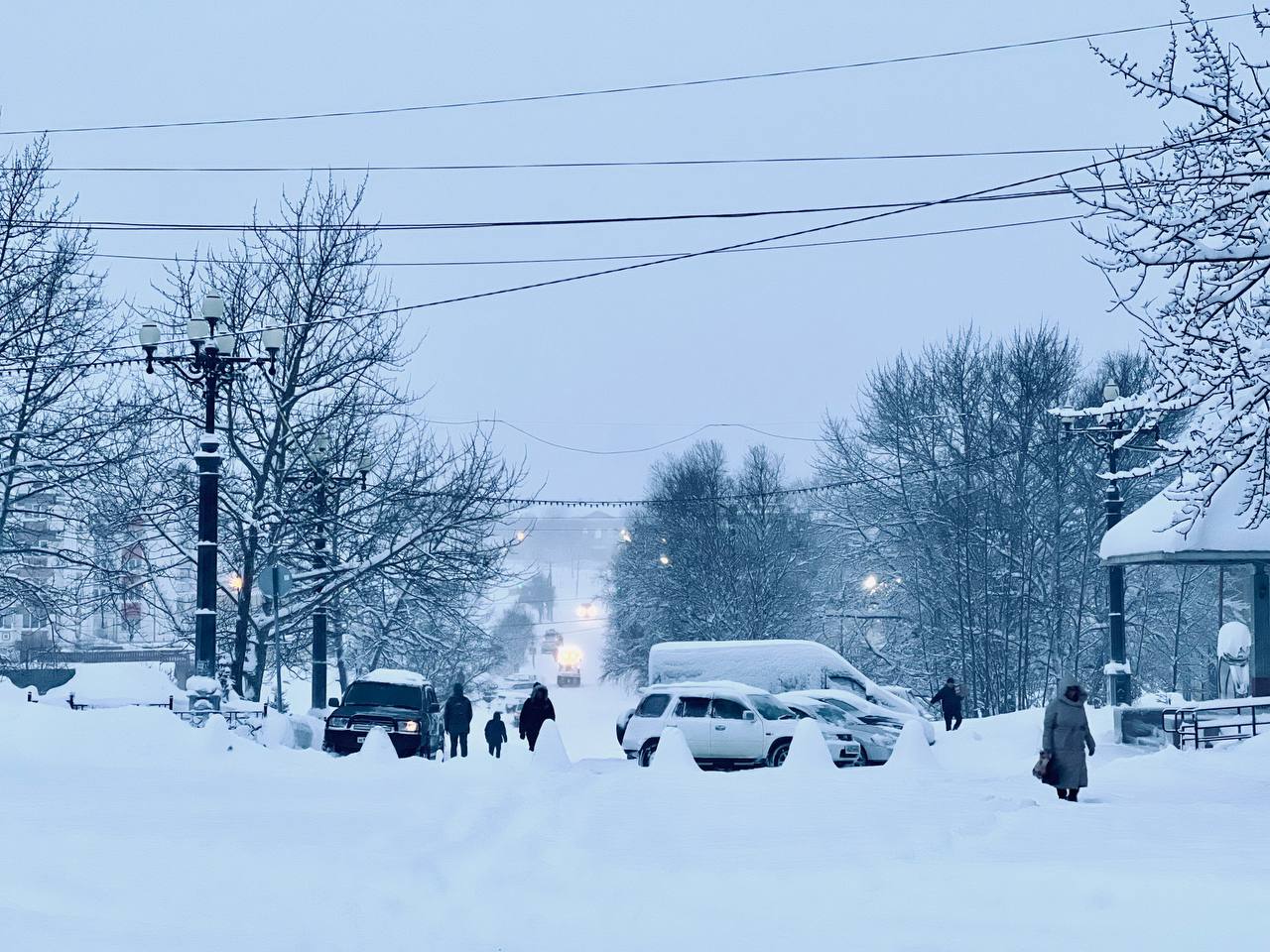 Ещё одну дорогу на севере Сахалина закрыли из-за метели