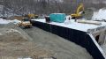 Водопропускную трубу смонтировали над рекой Христофоровкой на Сахалине