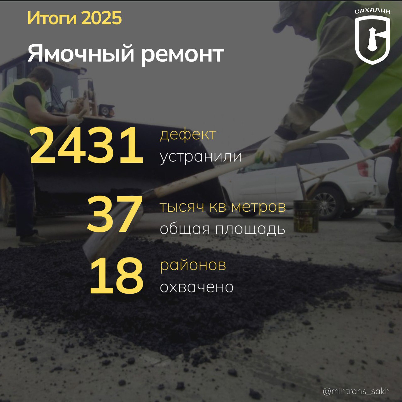 Начинаем подводить #итоги2025 и рассказываем, что было сделано за год на дорогах Сахалинской области Начинаем подводить #итоги2025 и рассказываем, что было сделано за год на дорогах Сахалинской области