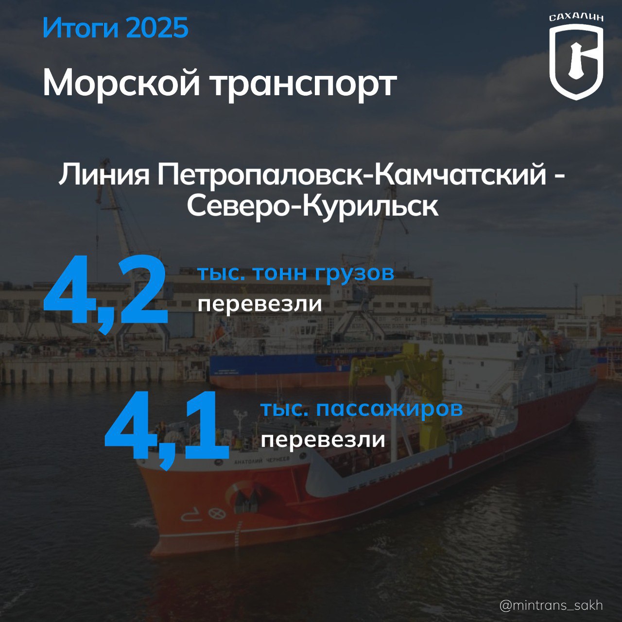 Очередной выпуск рубрики #итоги2025 – о работе морского транспорта, модернизации портовой инфраструктуры и утилизации затонувших судов Очередной выпуск рубрики #итоги2025 – о работе морского транспорта, модернизации портовой инфраструктуры и утилизации затонувших судов