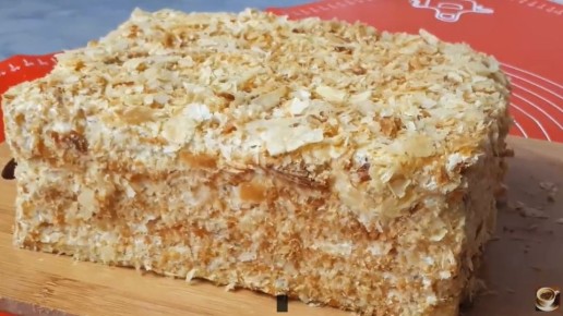 вкусный закусочный торт наполеон, который удивит ваших гостей