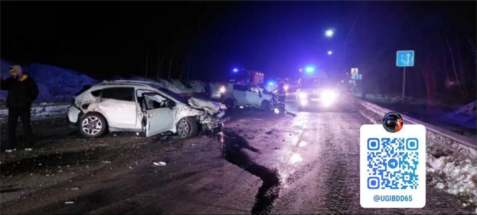 в Корсаковском районе. 10 февраля 2026 года в 23 часа 51 минуту на 34 км автодороги «Южно-Сахалинск-Корсаков» произошло дорожно-транспортное происшествие