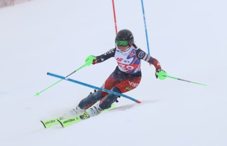 Слаломом завершились масштабные горнолыжные старты на Сахалине