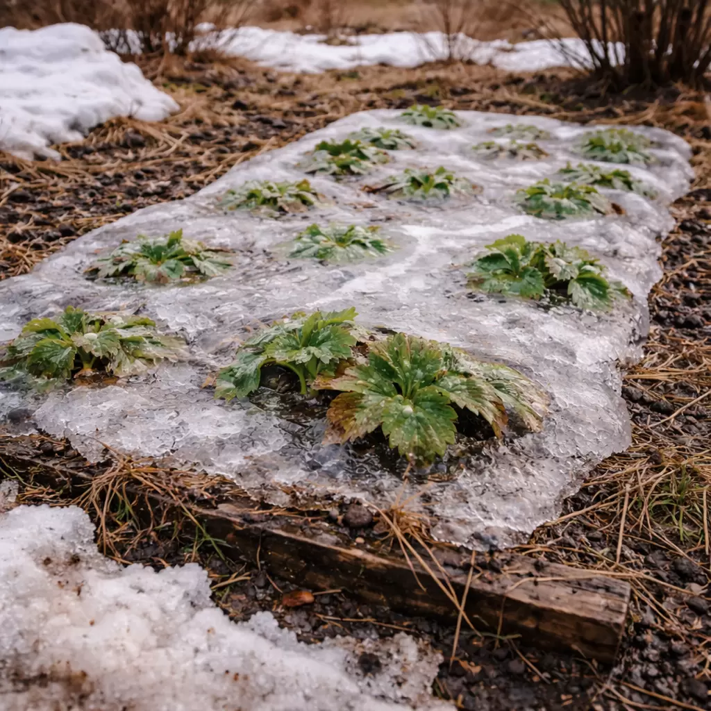 Клубника под ледяной коркой: как мороз влияет на урожай