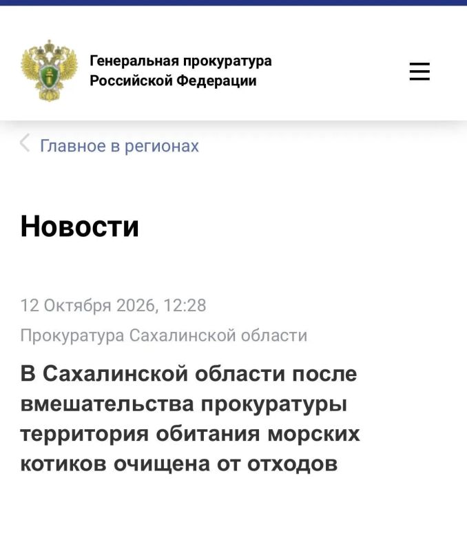 В Сахалинской области после вмешательства прокуратуры территория обитания морских котиков очищена от отходов