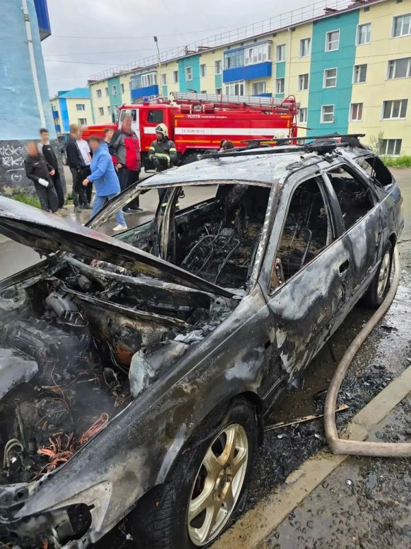 В Углегорском районе горел автомобиль В Углегорском районе горел автомобиль