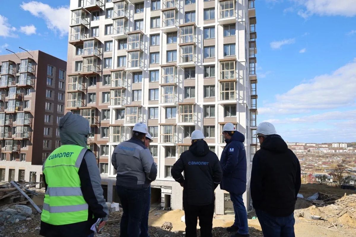 В Корсакове продолжается строительство нового квартала «Сердце Сахалина»