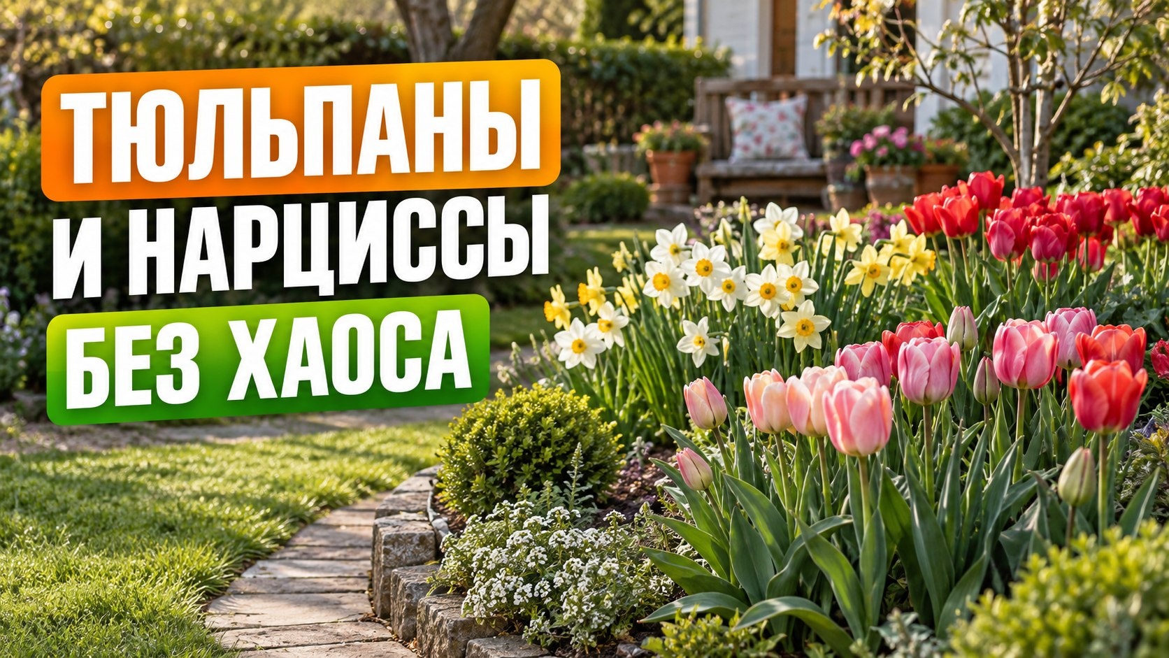 Нарциссы и тюльпаны на одной грядке: секрет яркой весны — в правильной посадке
