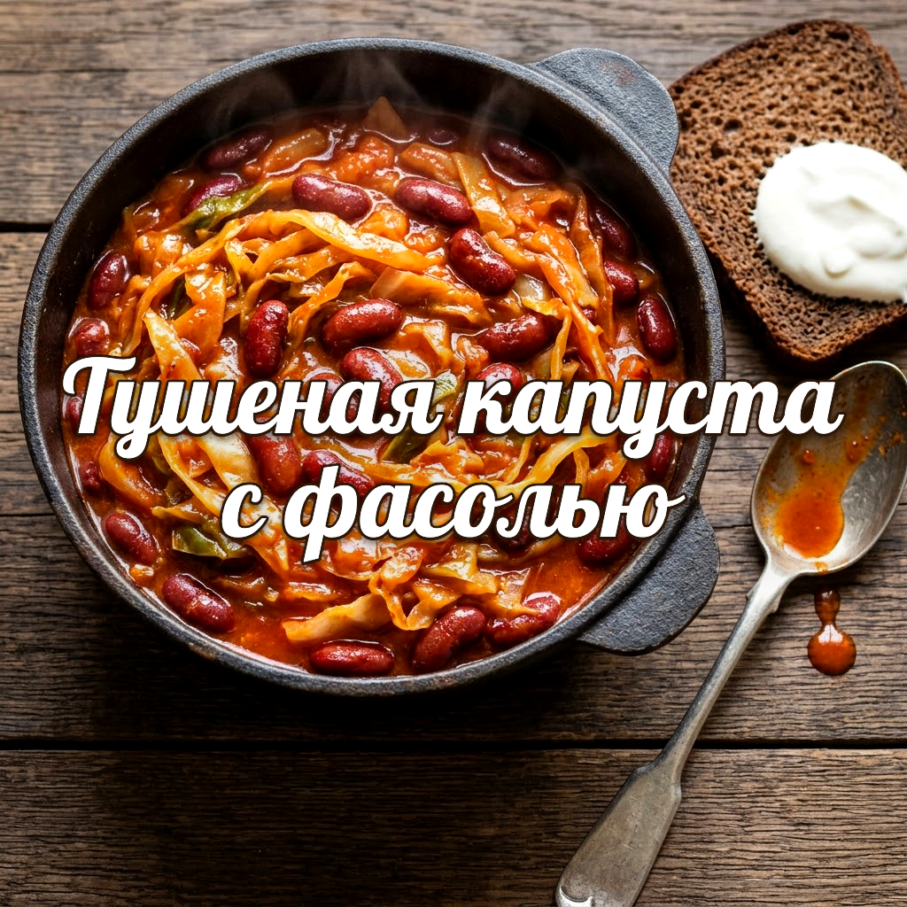 Секрет рассыпчатой тушёной капусты с фасолью: когда солить и добавлять томат