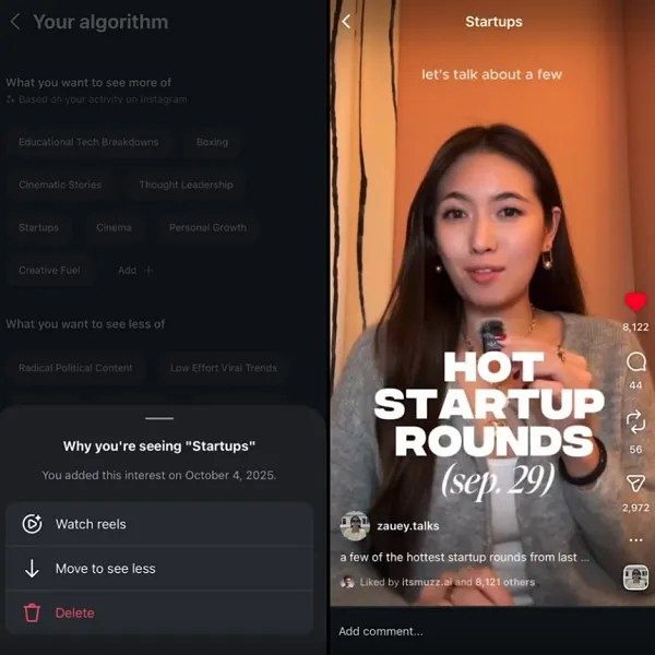Instagram внедряет настройки алгоритмов для персонализированного контента